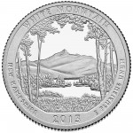 2013 America The Beautiful Quarters Coin White Mountain New Hampshire Proof Reverse