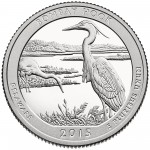 2015 America The Beautiful Quarters Coin Bombay Hook Delaware Proof Reverse