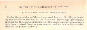 1874 Annual Report excerpt, page 8. Full text is duplicated in the body of this page.