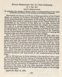 Historic Legislation, May 15, 1936. Full text is duplicated in the body of this page.