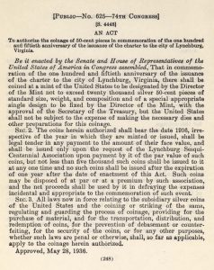 Historic Legislation, May 28, 1936. Full text is duplicated in the body of this page.